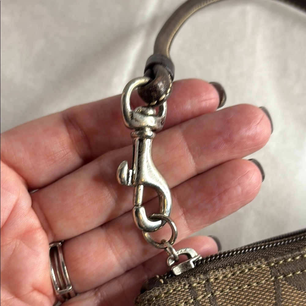 Coach Brown Signature Wristlet - Picture 4 of 4